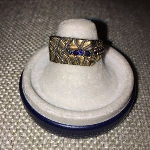 blue sapphire ring 925.